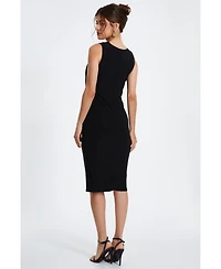 Quiz Women's Ity Gold Buckle Detail Midi
