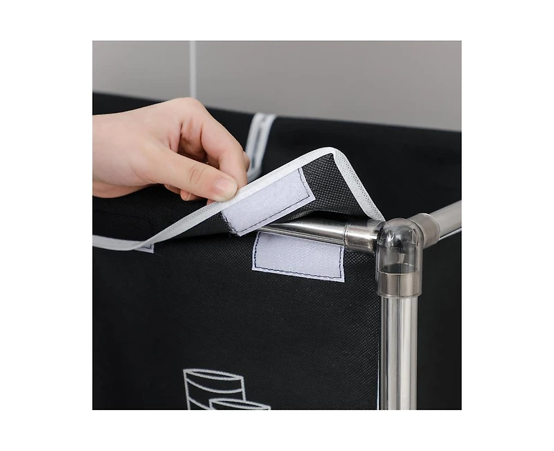 Streamdale 2-Tier Laundry Basket with 4 Removable Bags, Easy Move