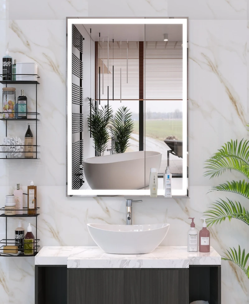 Streamdale Furniture Led Bathroom Vanity Mirror: Modern Smart Large with Adjustable Lights and Anti-Fog
