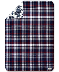 Weatherproof Reversible Plaid Throw, 50" x 70"