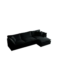 Streamdale Furniture Comfy Modular L-Shaped Sofa with Ottoman