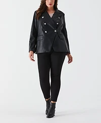 Rafaella Leather Double Breasted Blazer