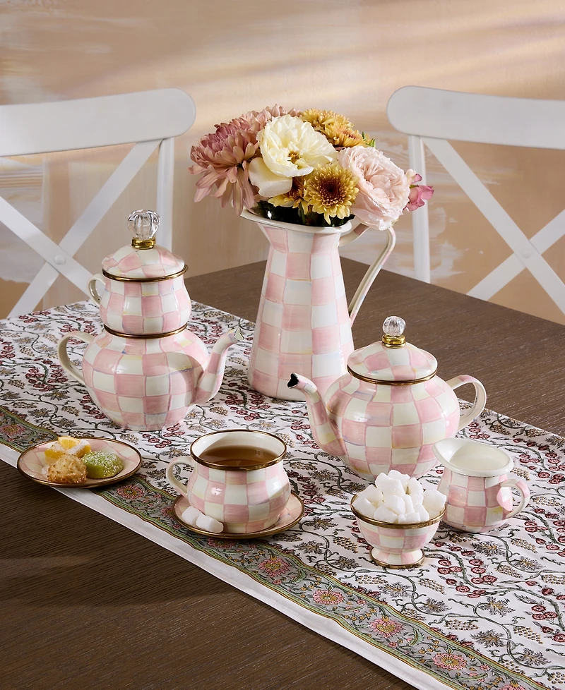 MacKenzie-Childs Rosy Check Ice Cream Dish
