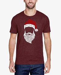 La Pop Art Men's Feliz Navidad Santa Claus Premium Blend Word T-Shirt