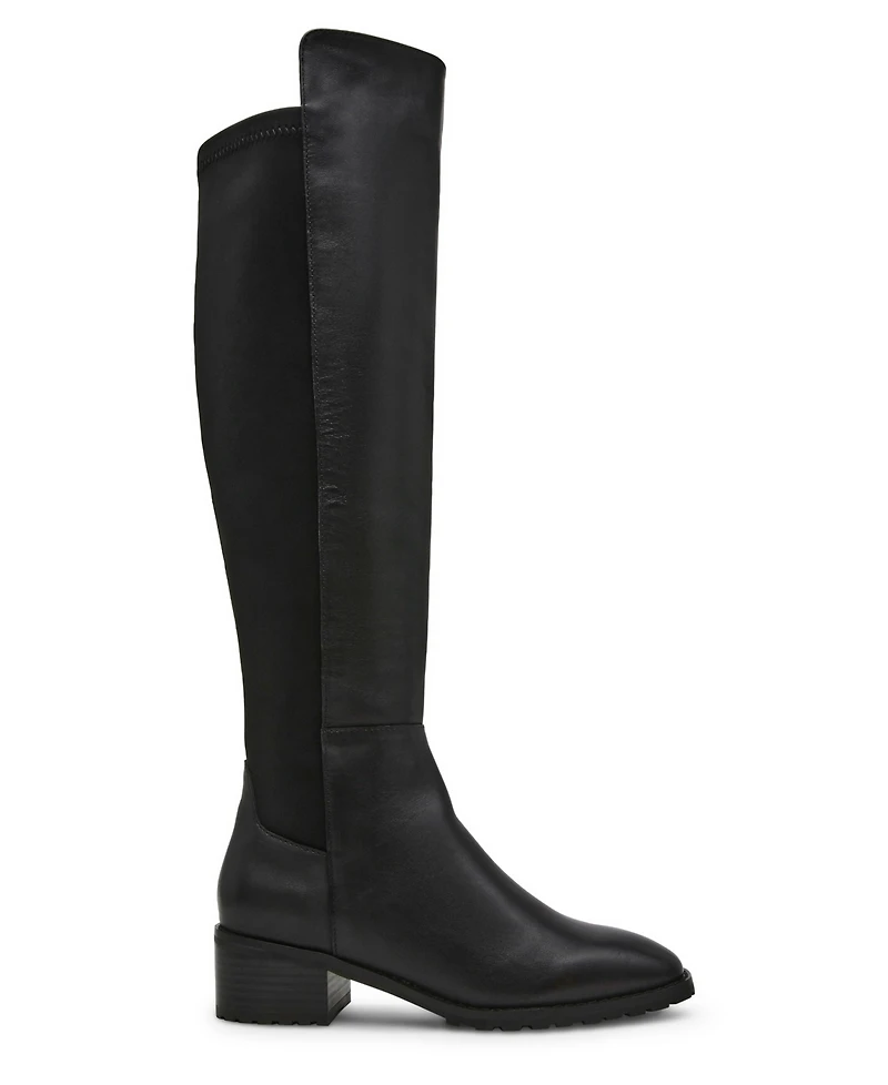 Anne Klein Women's Sable Genuine Leather Over the Knee High Boots