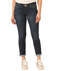 Democracy Petite "Ab"solution Ankle-Skimming Cuffed Jeans