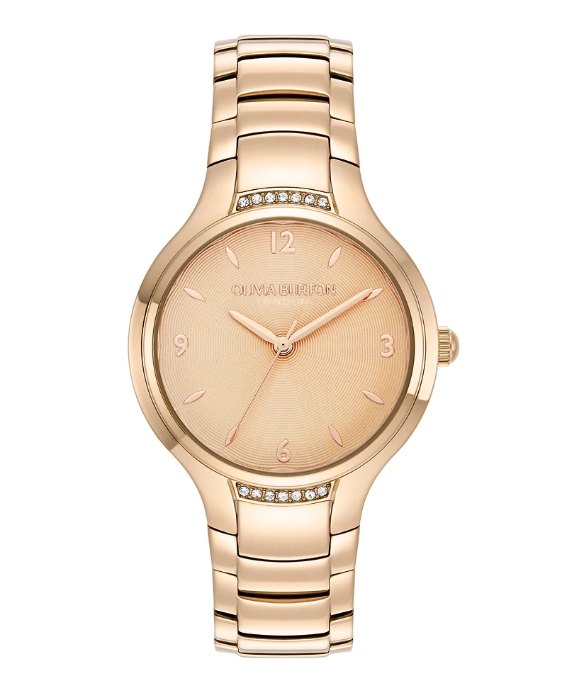 Olivia Burton Women's Lea Rose Gold-Tone Stainless Steel Watch 34mm