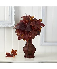 Slickblue 24" Autumn Maple Leaf Artificial Plant Decorative Planter
