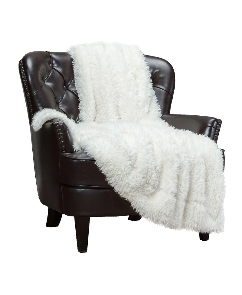 Chanasya Premium Fuzzy Tusicon Faux Longfur Throw Blanket