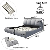 Streamdale Luxury Upholstered Bed with Oversized Padrest