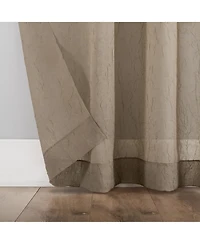 Crushed Sheer Voile Rod Pocket Curtain Panel