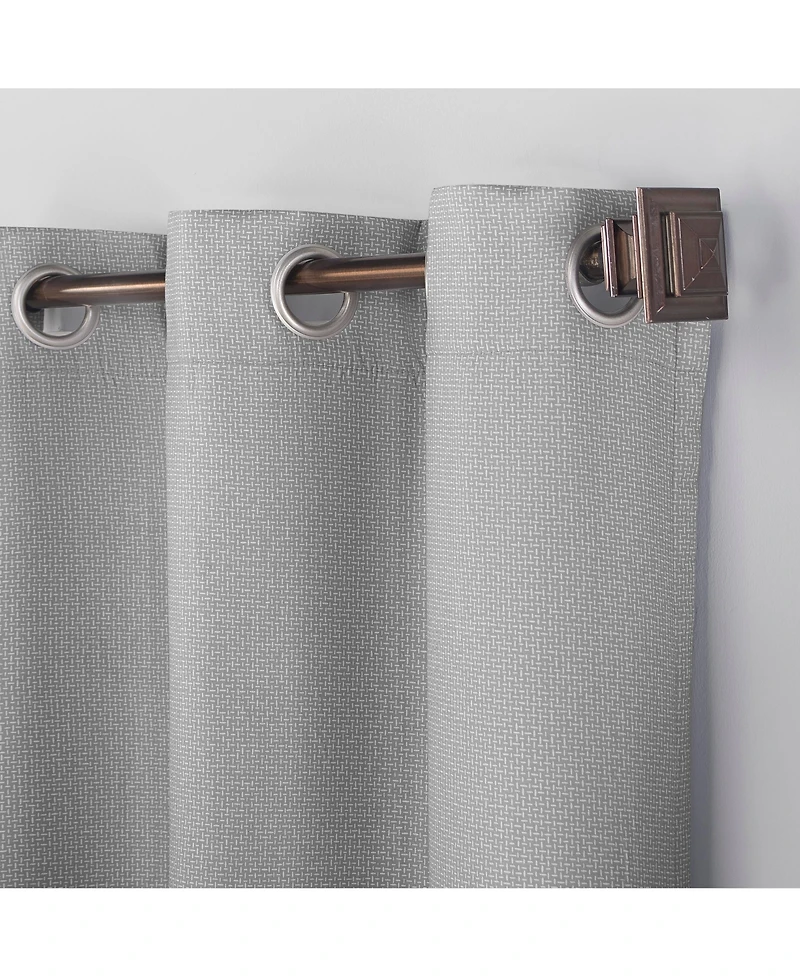 Lindstrom Textured Draft Shield Fleece Insulated Room Darkening Grommet Curtain Panel