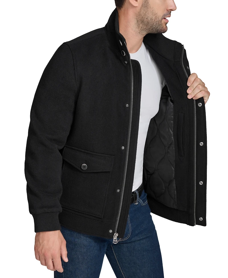 Cole Haan Men's Stand-Collar Long-Sleeve Bomber Jacket
