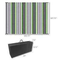 Reversible Outdoor Rug for Camping and Patios, 9' x 12'