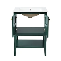 Modern 24" Bathroom Vanity with Sink and Storage