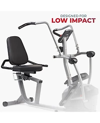 Sunny Health & Fitness Performance Recumbent Cross Trainer & Elliptical Bike with Dual Motion Arm Exercisers, SunnyFit App Enhanced Bluetooth Connecti