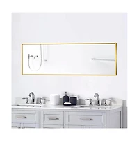 Streamdale 59" x 16" Gold Full Length Mirror with Stand