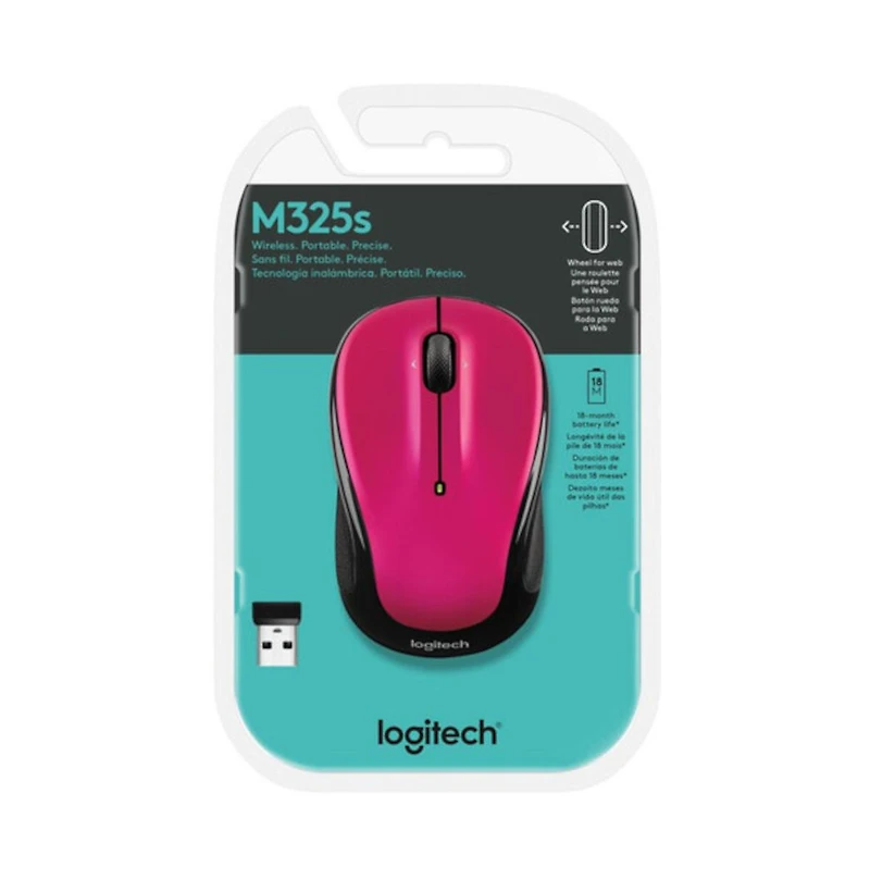 Logitech M325S Wireless Mouse - Brilliant Rose