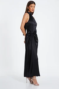 Quiz Women's Satin Halterneck Midi Dress