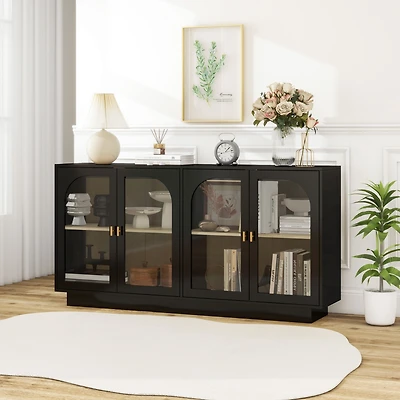 Streamdale Furniture Storage Cabinet with Acrylic Door for Living Room, Dining Room, Study