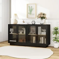 Streamdale Furniture Storage Cabinet with Acrylic Door for Living Room, Dining Room, Study