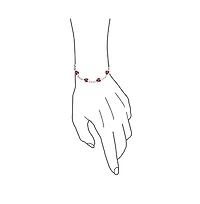 Bling Jewelry Good Luck Garden Lucky Multi Station Charms Enamel Red Ladybugs Charm Bracelet .925 Sterling Silver 7.5 Inch