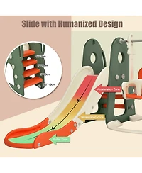 Sugift 6 in 1 Toddler Slide and Swing Set with Ball Games