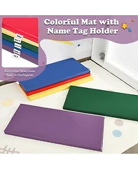 Vebreda 5 Pack 2 Inch Toddler Thick Rainbow Rest Nap Mats