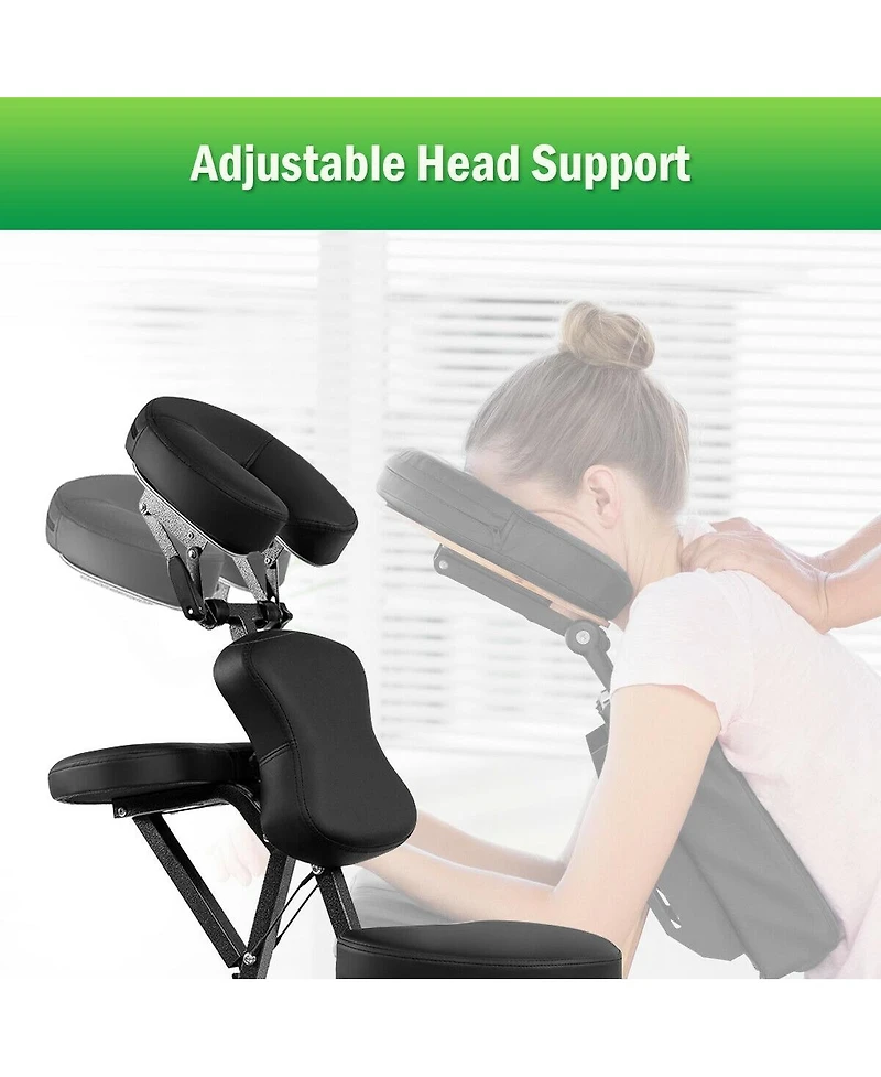 Skonyon Pu Leather Pad Travel Massage Chair with Carrying Bag