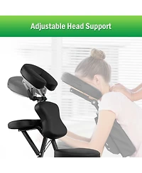 Skonyon Pu Leather Pad Travel Massage Chair with Carrying Bag