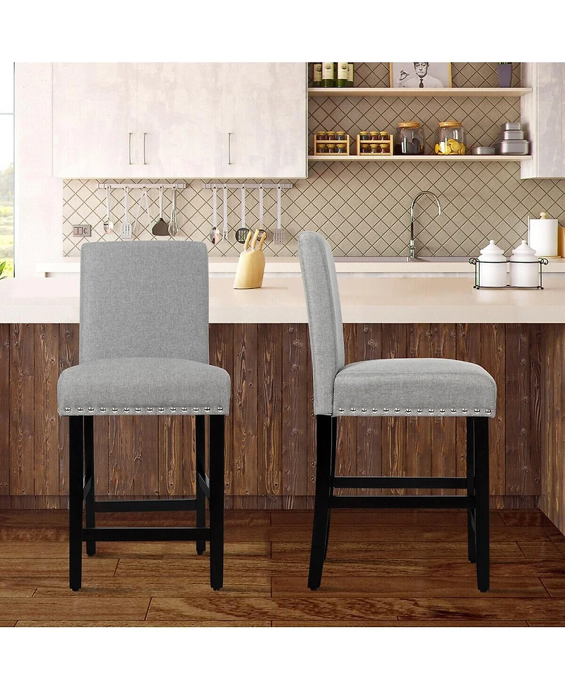 Skonyon 25 Inch Kitchen Chairs with Rubber Wood Legs