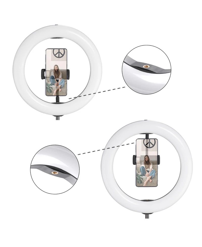 Yescom 10" Folded Selfie Led Ring Light Portable Dimmable for Makeup Livestream YouTube