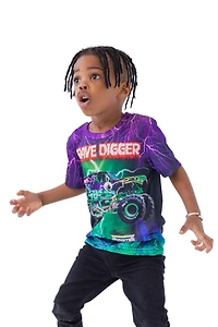 Monster Jam Toddler Boys T-Shirt to Grave Digger El Toro Loco Megalodon