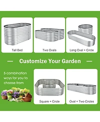 Sugift Raised Garden Bed with Open Base for Growing Vegetables