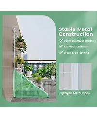 Sugift 4-Tier Hanging Plant Stand with Hanging Bar