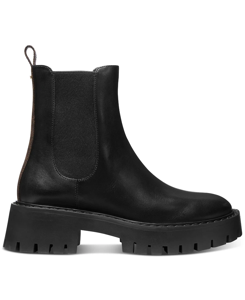 Michael Michael Kors Women's Asher Leather Lug Ankle Booties