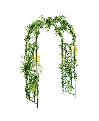 Givimo Garden Arch Arbor Trellis Patio Plant Stand Rack Archway-Black