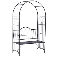 Interlacing Arbor with Bench: Patio Decor & Climbing Plant Support