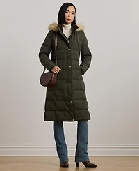 Lauren Ralph Lauren Women's Maxi Faux-Fur-Trimmed Hooded Puffer Coat