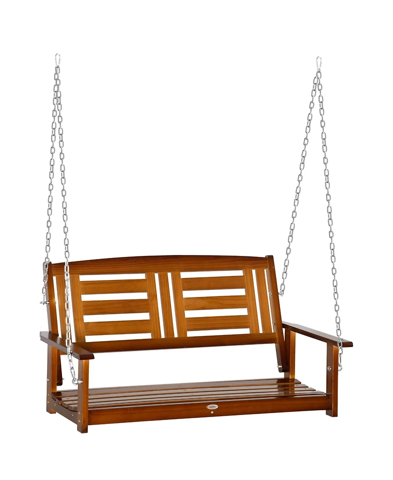 Front Porch Swing with Hanging Chains for Garden and Yard