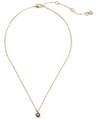 Kate Spade New York Gold-Tone Stone Heart Pendant Necklace, 16" + 3" extender