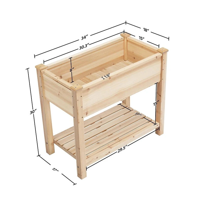 Yaheetech Wooden Raised Garden Bed for Yard Use