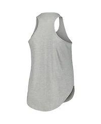 Profile Women's Heather Gray Notre Dame Fighting Irish Arch Logo Racerback Scoop Neck Tank Top