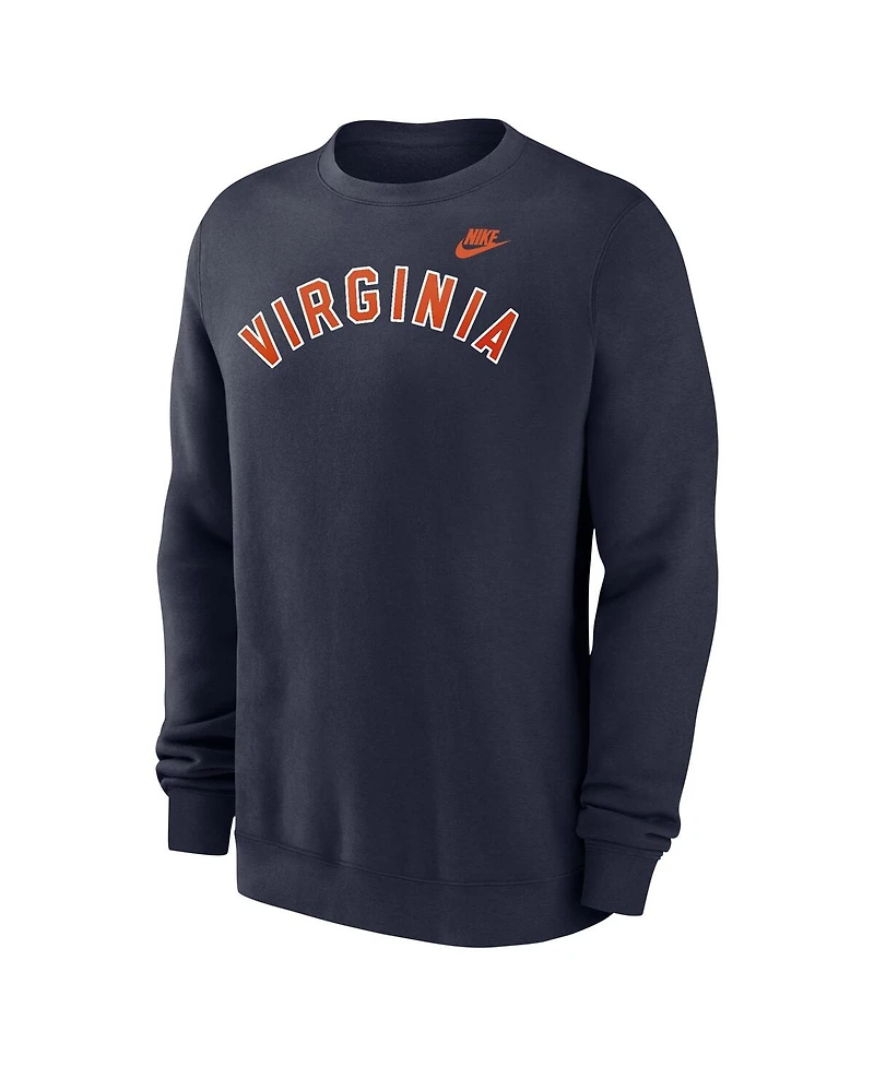 Nike Men's Navy Virginia Cavaliers Vintage Block Wordmark Core T-Shirt