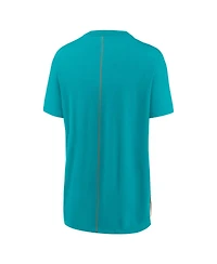Nike Women's Cream/Aqua Miami Dolphins Wordmark Tri-Blend T-Shirt