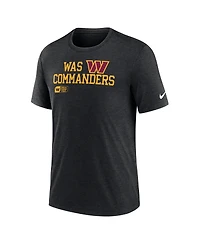 Nike Men's Black Washington Commanders Overlap Lockup Tri-Blend T-Shirt