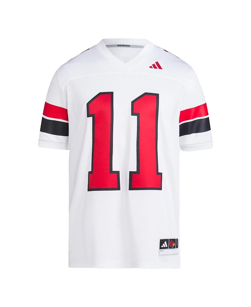 Adidas Men's Jeff Brohm White Louisville Cardinals Football Icon Premier Jersey