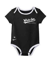 Nike Baby Chicago White Sox Authentic Collection Three-Pack Bodysuit Set