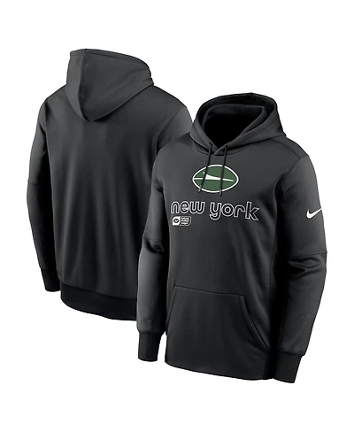 Nike Men's Black New York Jets Performance Pullover Hoodie