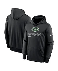 Nike Men's Black New York Jets Performance Pullover Hoodie